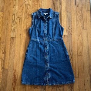 Barbour Sleeveless Denim Button-Down Dress